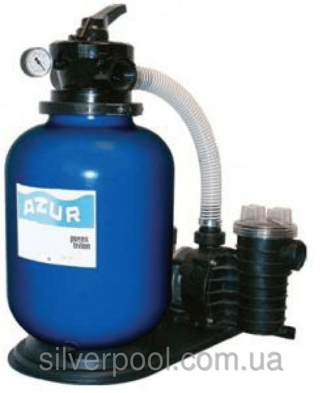 Фильтровальная установка KIT560 (полипропилен) , 12 м³/час, загрузка песка 140 кг, 6-и позиционный верхний к.